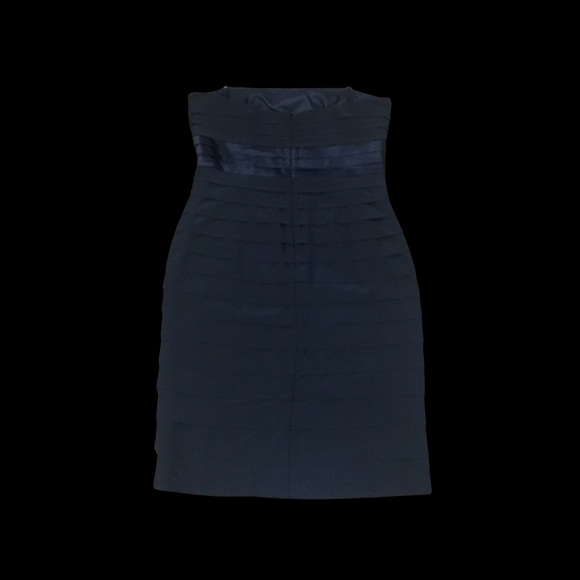 Anne Klein sz 6 All Around Multi Layered Black Dress with Layered Satin Accent - Picture 2 of 8